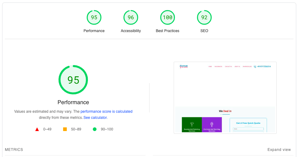 website speed homeglazer